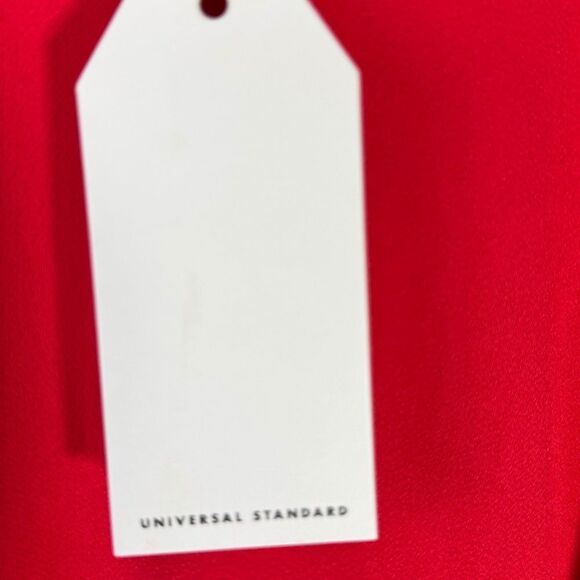 Universal Standard NWT Women's Vermillion Red Bell Sleeve Blouse Sz L - Picture 6 of 7